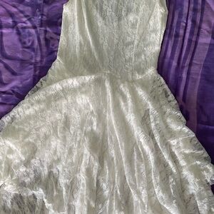 Paris White Floral Lace Dress